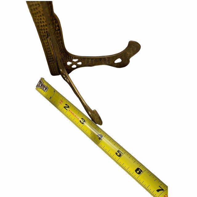 Farmhouse Vintage Brass Engraved Art or Picture Easel For Sale - Image 3 of 7