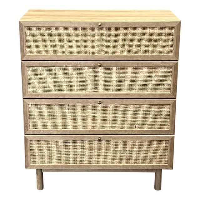 Chest of Drawers in Rattan For Sale