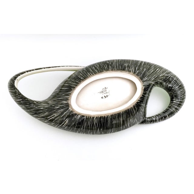 Black Vintage Italian Centerpiece in Yellow and Green Ceramic from Vibi, 1950s For Sale - Image 8 of 10