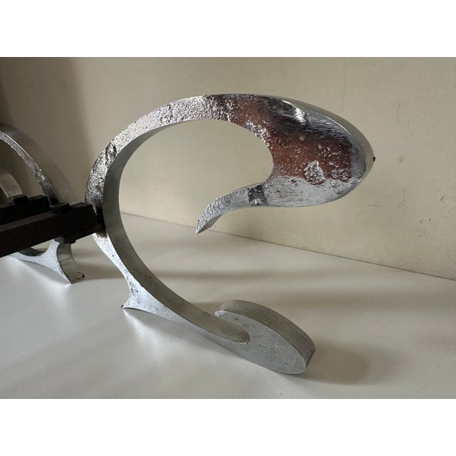 Andirons by Jean Paul, 1970s, Set of 2 For Sale - Image 12 of 18