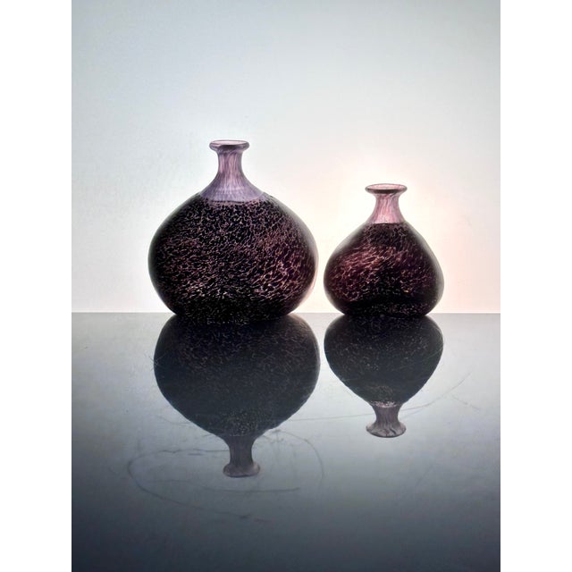 Small Glass Art Vases by Bertil Vallien, Sweden, 1980s, Set of 2 For Sale - Image 17 of 18