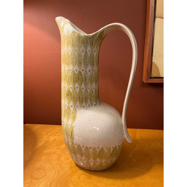 1950s Red Wing "Futura Golden Viking" Mid-Century Modern Ceramic Ewer For Sale - Image 6 of 7