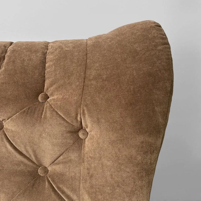 Italian Modern Chair in Brown Velvet and Wood by Guido Bonzanini for Tecnosalotti, 1970s For Sale - Image 10 of 18