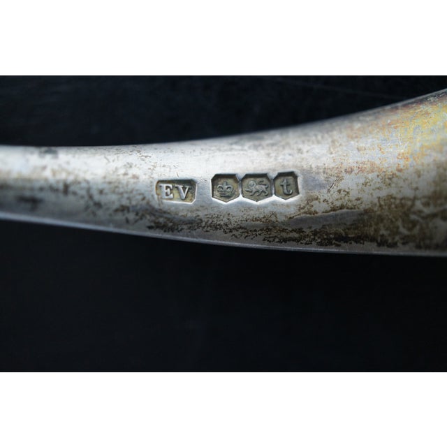 Antique 1936 Edward Viner Sterling Silver Gravy Sauce Boats & Ladles Box Set- 4 Pieces For Sale - Image 9 of 12