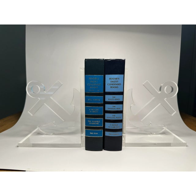 Coastal Nautical Acrylic Anchor Book Ends, a Pair For Sale - Image 10 of 10