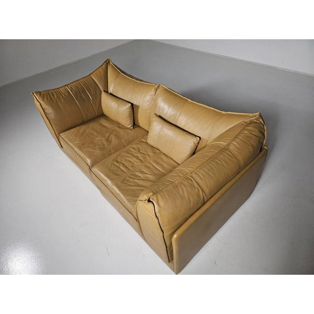 DS-19 Pagoda 2-Seater Sofa in Tan Leather from de Sede, 1970s For Sale - Image 4 of 8