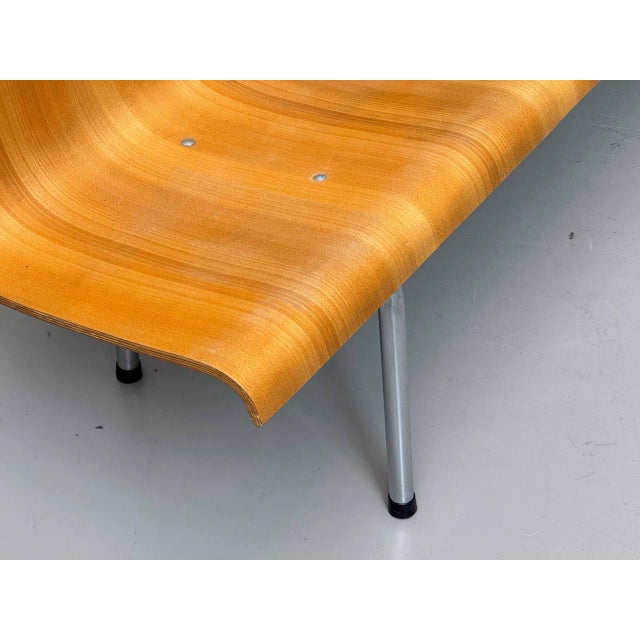 Bench in Laminated Beechwood with Tubular Steel Frame, 1960s For Sale - Image 12 of 18