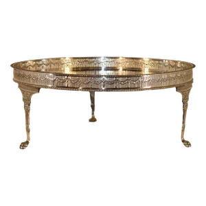 English Chased Silverplated Plateau, Circa 1940's