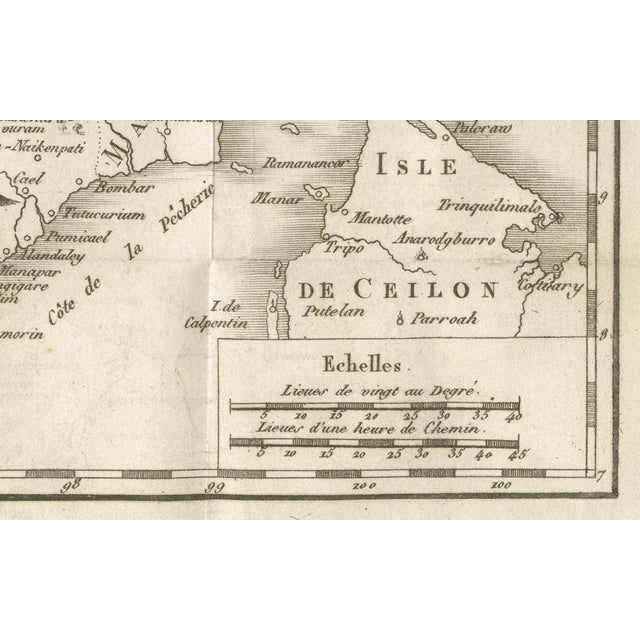 Antique Map of the Jesuit Missions in Madurai and Surrounding Kingdoms, 1760s For Sale - Image 6 of 10