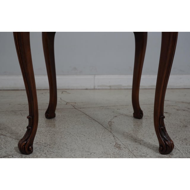 1990s Karges French Walnut Round Lamp Table For Sale - Image 5 of 12