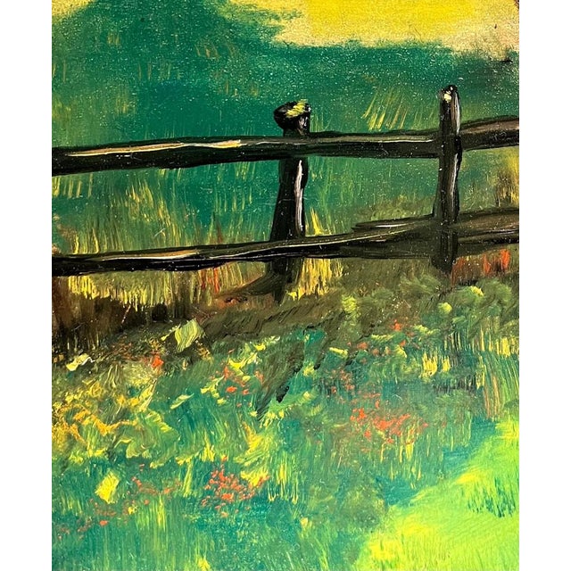 G. Schneider, Rural Landscape, Oil on Board, 1925, Framed For Sale - Image 7 of 14