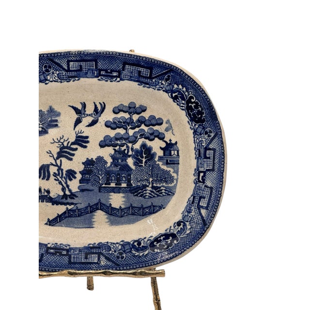 J. Jackson & Co. Blue Willow Platter, Late 19th Century For Sale - Image 4 of 12