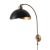 Mid-Century Modern Luna Bella Wall Sconce - Weathered Brass, Matte Black, Plug-In For Sale - Image 3 of 11