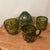 Circa 1898 Antique Emerald Green Glass With Gold Eapg Table Set in American Beauty Pattern- Set of 4 For Sale - Image 12 of 12