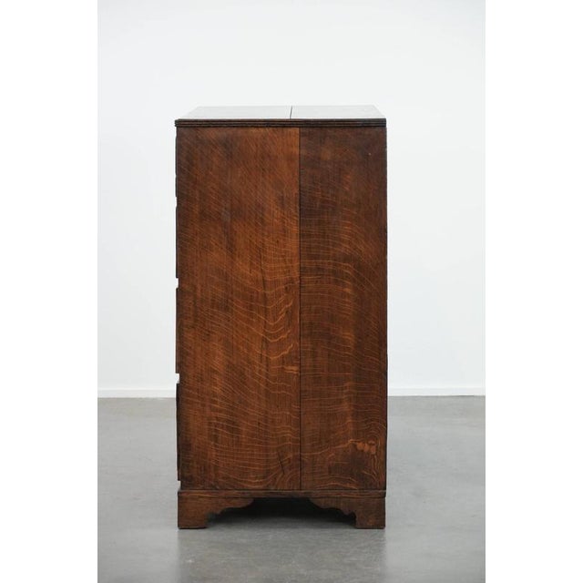 Antique English Oak Chest of Drawers, Late 18th Century For Sale - Image 6 of 16