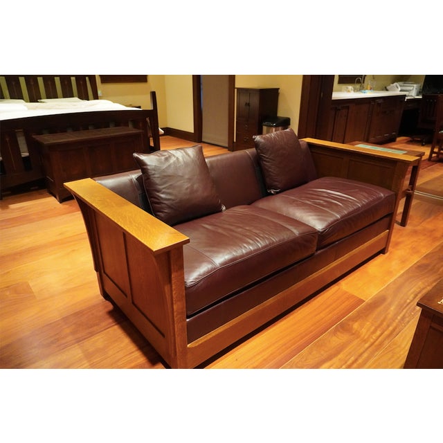 Stickley Mission Style Brown Loveseat Chairish