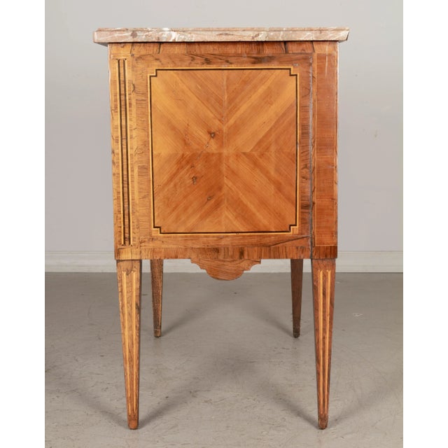 Wood 18th Century Louis XVI Marquetry Commode For Sale - Image 7 of 12