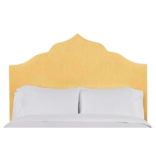 Clementine Full/Double Headboard, Mustard Linen For Sale
