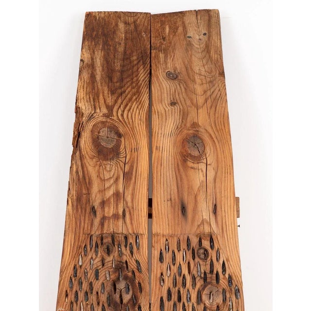 Primitive Wood and Stone Wheat Thresher For Sale - Image 9 of 12