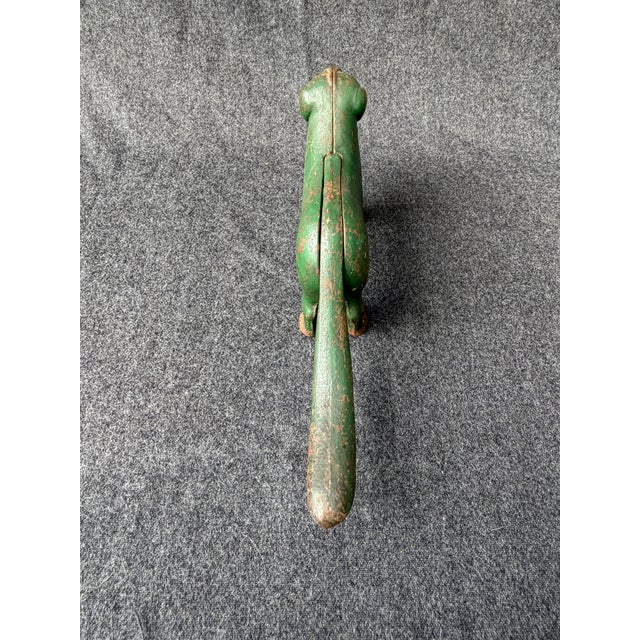 Antique Green Cast Iron Dog Nutcracker For Sale - Image 10 of 18