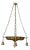 Antique Victorian Brass 4 Light Parlor Drop Pendant Light Chandelier 43" For Sale