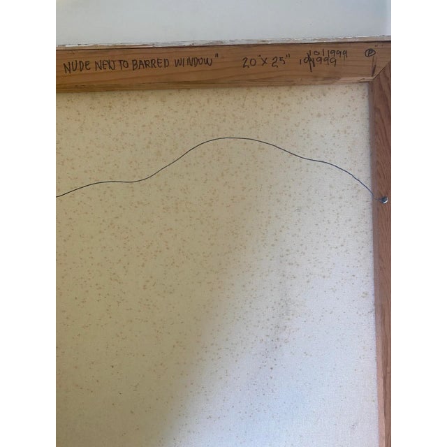 Blue Vintage Expressionist Figural Nude Painting, Anthony Ferrara, Circa 1999 For Sale - Image 8 of 9