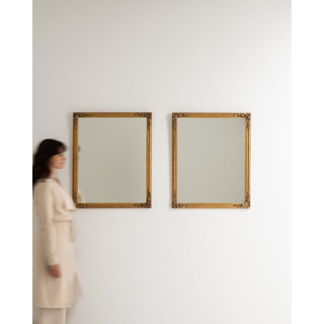 This pair of mirrors carries genuine presence, its gold gilt frames, rectangular immediately setting the tone for the...