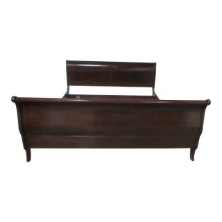 Ethan Allen Georgian Court Cherry King Bed Sleigh Designer For Sale