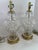 Hollywood Regency Vintage Neoclassical Diamond-Pattern Glass Urn Table Lamps - Pair For Sale - Image 3 of 13