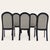 Set of Six Italian Postmodern Dining Chairs – Black Lacquer and Solid Wood, 1980s For Sale - Image 4 of 18
