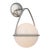 AERIN for Visual Comfort Signature Lisette Bracketed Sconce in Polished Nickel with White Glass For Sale