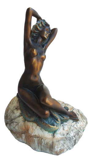 Bronze Figure of a Nude Woman on Marble, 1891