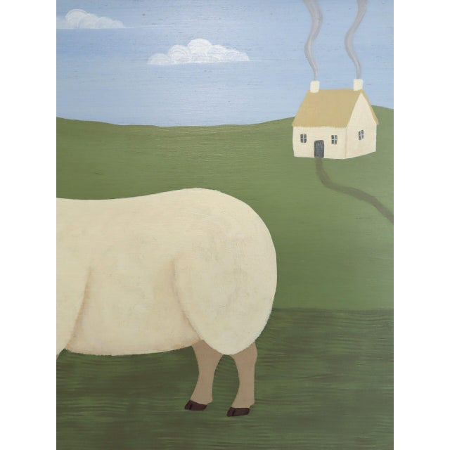 Contemporary 'Daphne' Original Naïve Style Animal Oil Painting by British Artist Matt Rix, Framed For Sale - Image 9 of 10