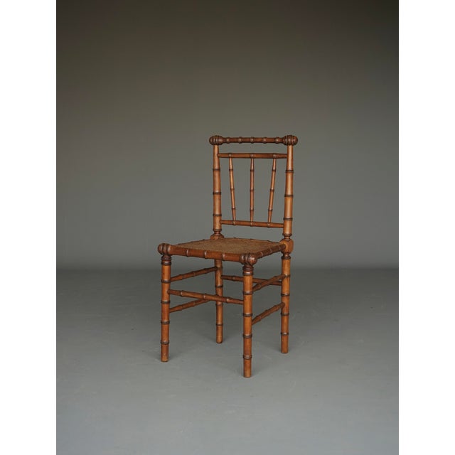 Antique American Faux Bamboo Side Chair, 1880s For Sale - Image 14 of 15