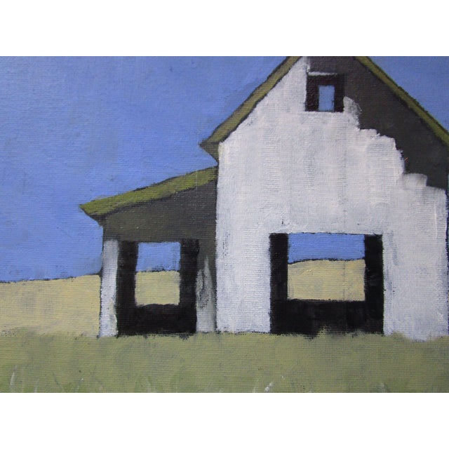 White Barn Art Lynne French California farm landscape oil painting. The signed original painting measures 10x10 on...