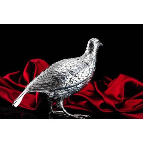 Large Antique Edwardian Silver Partridge Bird Box from Boaz Moses Landeck, 1910s For Sale - Image 6 of 18
