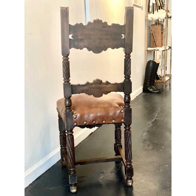 Coffee French Renaissance Revival Dining Chairs- Set of 8 For Sale - Image 8 of 13