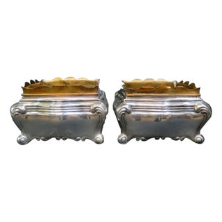 Vintage Early 20th Century Sterling Potpourri Containers - A Pair For Sale