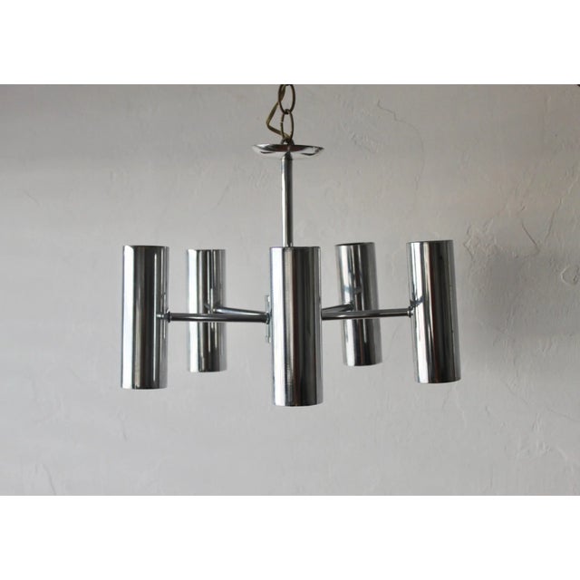 Mid-Century Modern Gaetano Sciolari Style Chandelier For Sale - Image 3 of 11