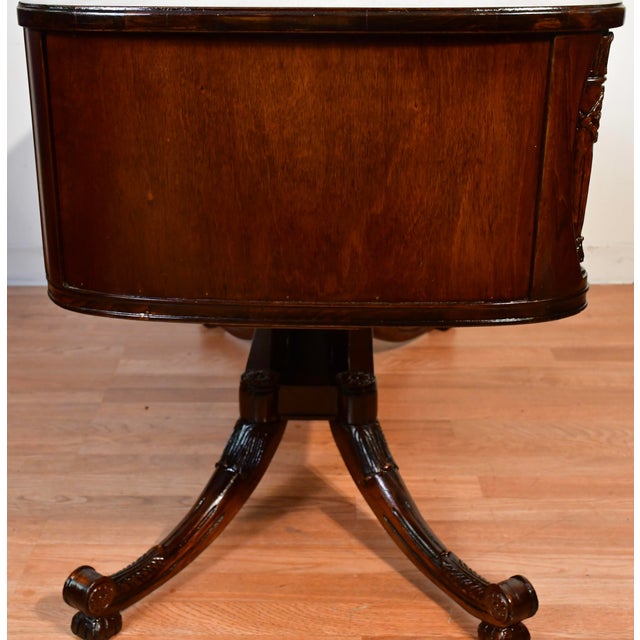 1920s Antique English Regency Style Mahogany Vanity Desk / Makeup Table For Sale - Image 12 of 17
