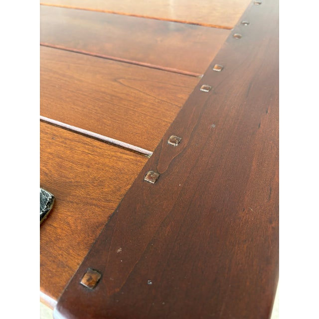 Wood Spanish Revival Style Cherry & Cast Iron Side/End Table For Sale - Image 7 of 7