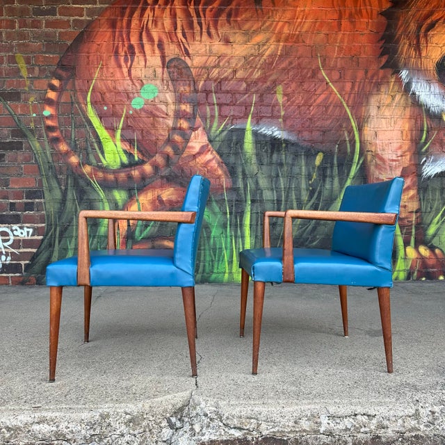 Mid 20th Century Mid-Century Modern Set of 4 Stow & Davis Arm Chairs Gibbings Style For Sale - Image 5 of 11