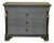 French Empire 19th Century Painted Wood Four-Drawer Commode with Gilt Busts For Sale