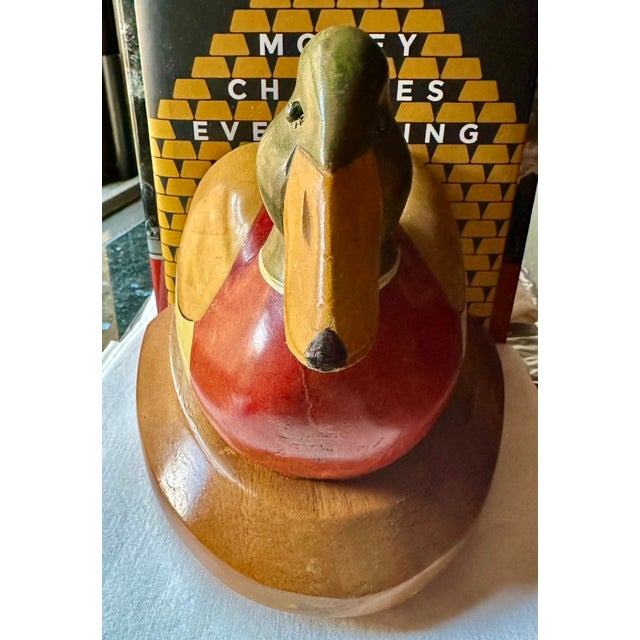 American Vintage Wooden Duck Bookends For Sale - Image 3 of 10