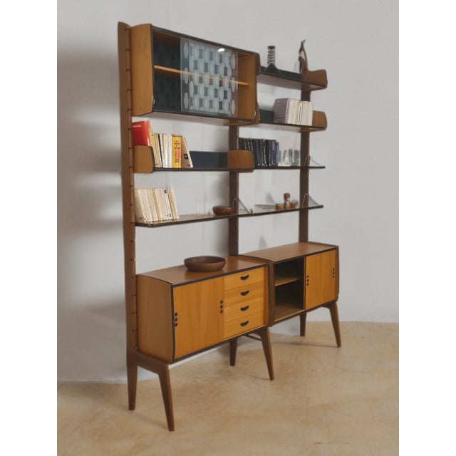 Mid-Century Scandinavian Ergo De Luxe Freestanding Shelving Unit in Teak from Blindheim, 1960s For Sale - Image 6 of 13