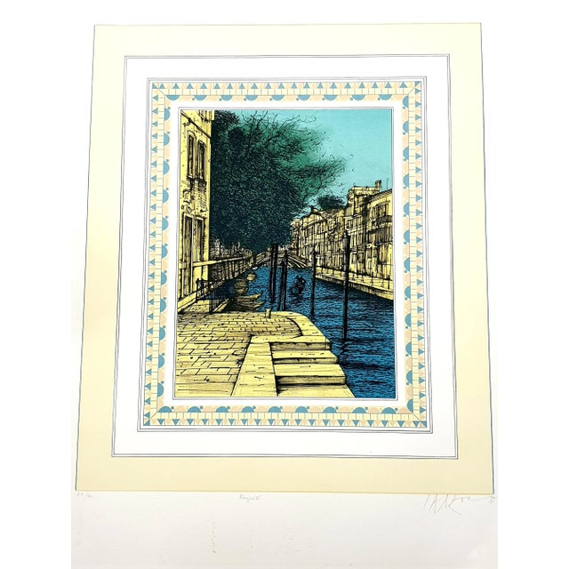 Jean Carzou - Venezia II - Original Handsigned Lithograph 1985 Dimensions: 68 x 52 cm Edition: 87 / 164 HandSigned and...