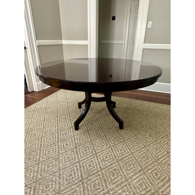 Traditional Mahogany Dining Table With Ebony Inlay. For Sale - Image 3 of 10