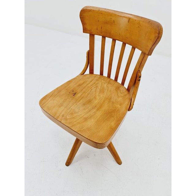Bauhaus Swivel Office Chair in Wood by Puffdreh Kontorchair, 1930s For Sale - Image 10 of 11