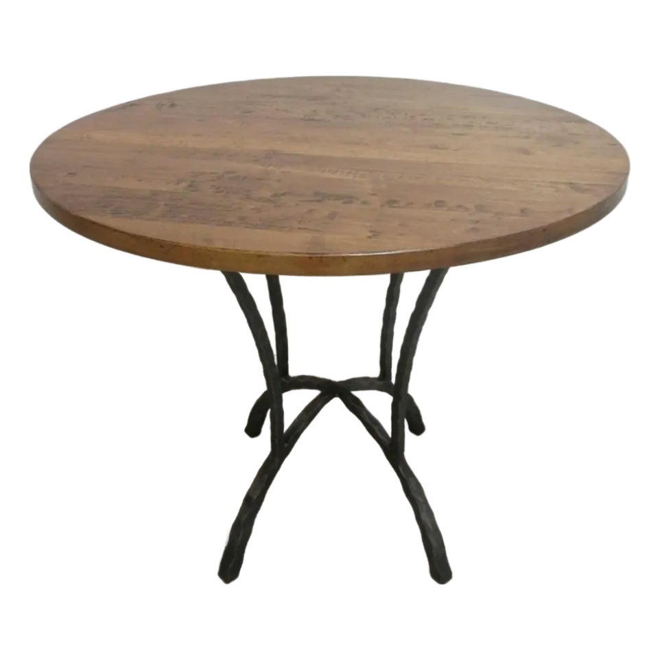 1990s Charleston Forge Hearthstone Wrought Iron Dinette Center Table ...