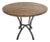 1990s Charleston Forge Hearthstone Wrought Iron Dinette Center Table Honey Suckle Maple For Sale
